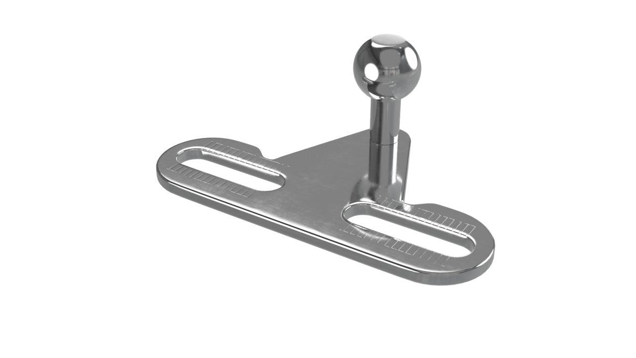 Soporte de gabinete - Soporte plano de 10 mm con ranura de bola de 21 mm