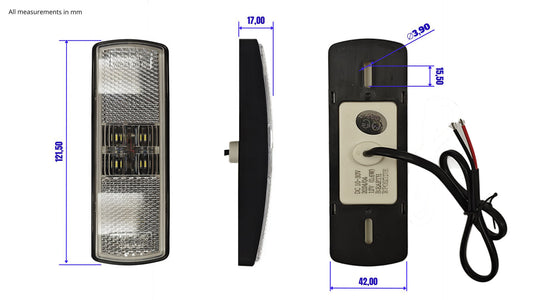 122 Marcador Branco 10-30V Pacote com 10