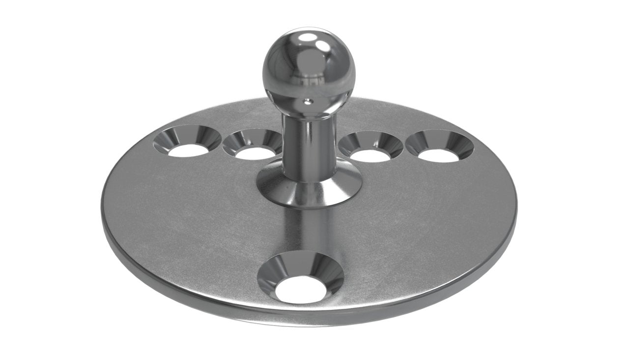 Suporte de Gabinete - Suporte Redondo 10mm Bola 46mm Diâm. 5 Furos