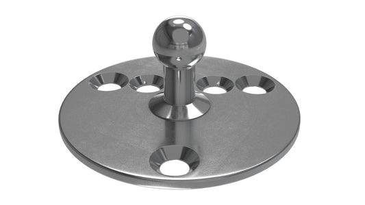 Suporte de Gabinete - Suporte Redondo 10mm Bola 46mm Diâm. 5 Furos