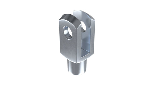 Clevis & Pin 6MM Dia 24MM Cent M6.