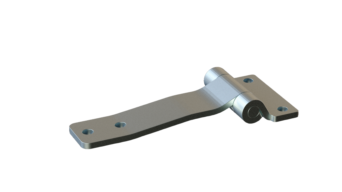 Cerniera a gomito zincata per cofano, 140 x 60 mm