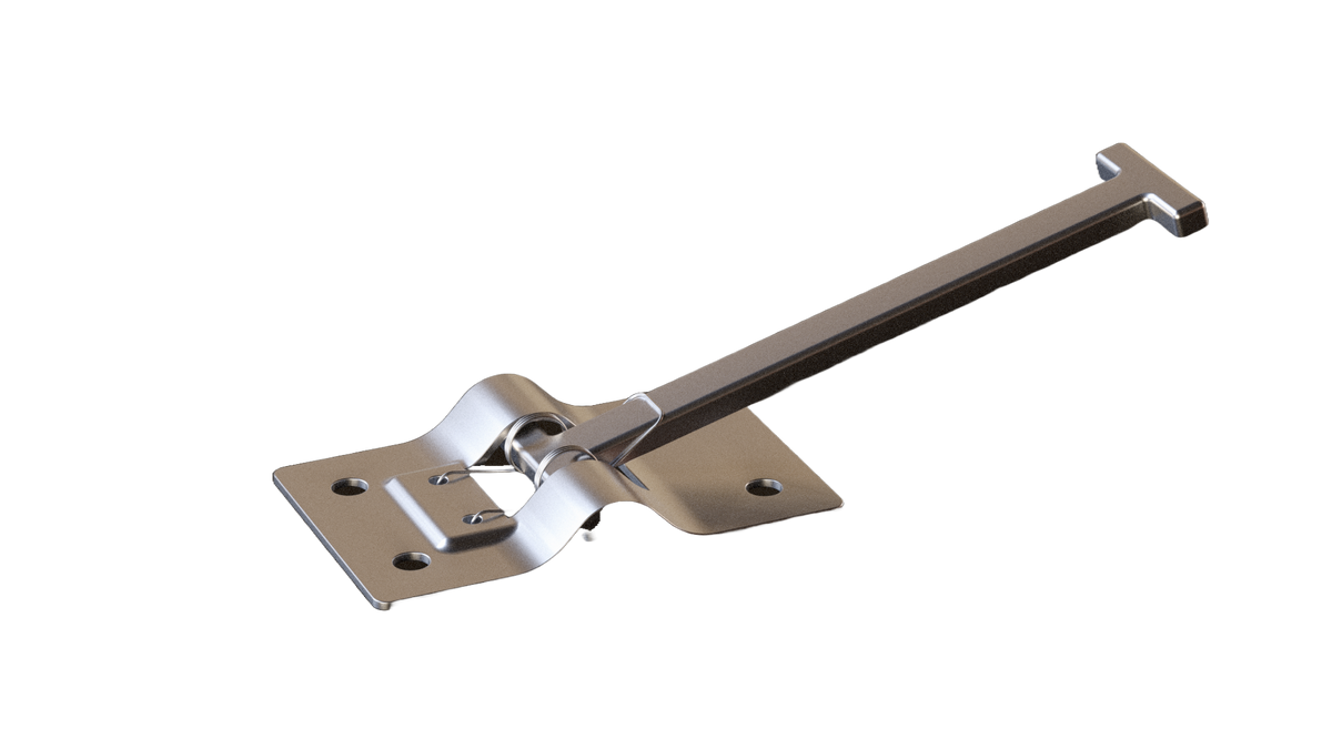 Zinc-Plated Door Retainer, Male and Female Set, 97mm Long