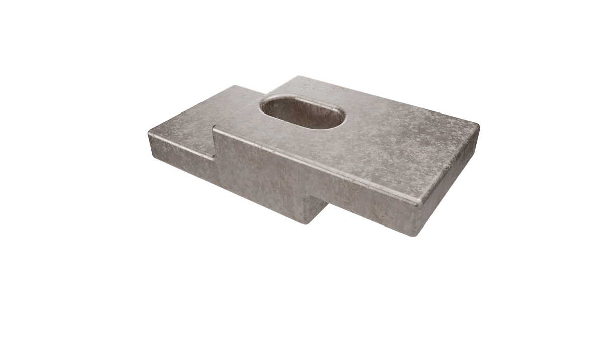 Zinc-Plated Body Clamp, 127 x 60 x 25mm