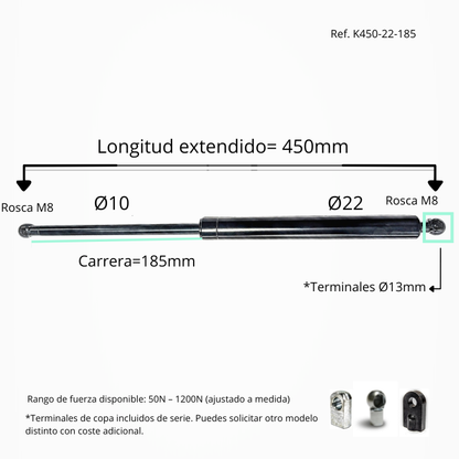 Resorte de gas 10/22