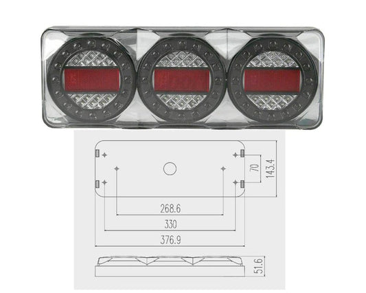 Serie 370 Parada/Cola/DI/Rev/Reflector