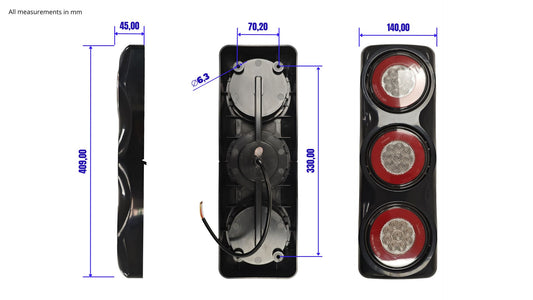 Combo triple de 4 rondas con parada y cola luminosa