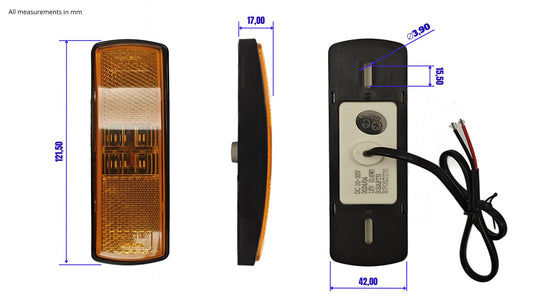 Marcador ámbar 122 de 10 a 30 V (paquete de 10)