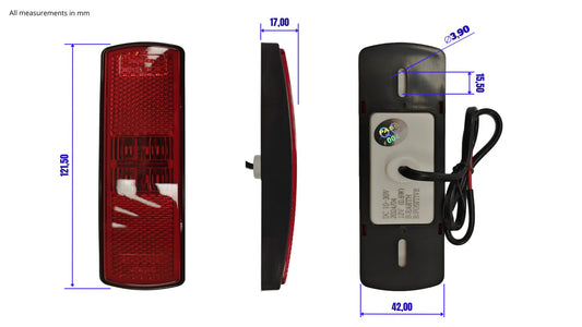 Marcador rojo 122 de 10 a 30 V (paquete de 10)