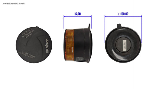 Baliza de advertencia LED con batería y control remoto