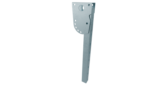 Gancio singolo per carne in acciaio inox, alto 210mm