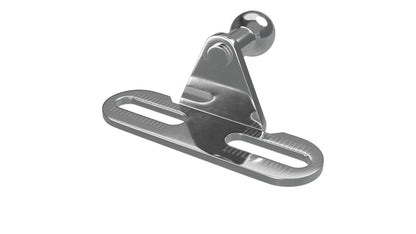 Soporte para gabinete - Extensión en ángulo recto de 10 mm con bola y ranuras de 16 mm